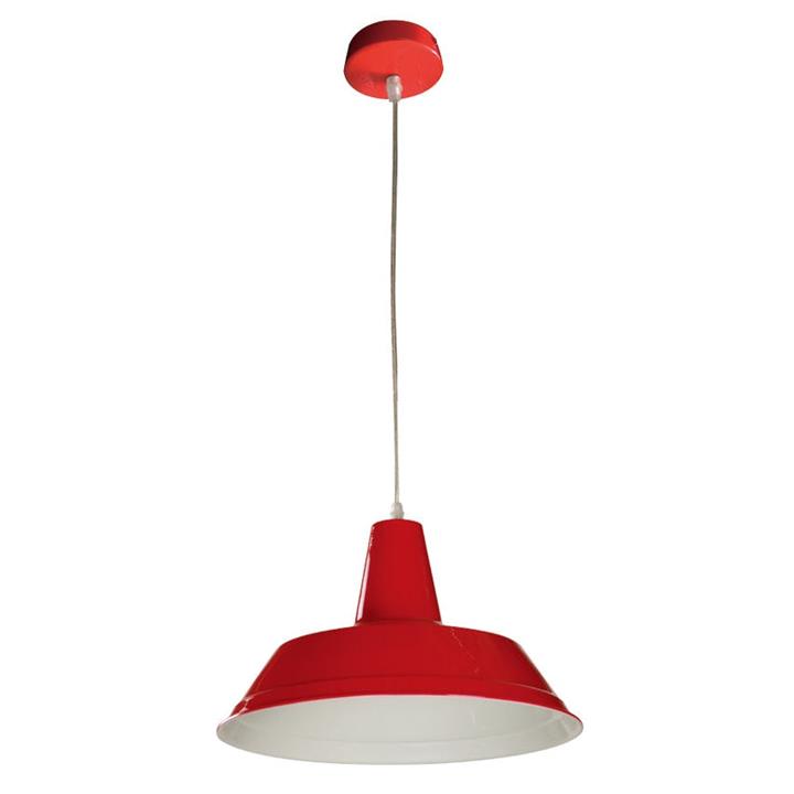 Diva Classic Pendant Lamp Light Interior ES Red Angled Dome