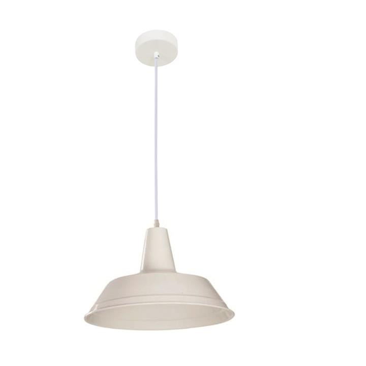 Diva Classic Pendant Lamp Light Interior ES White Angled Dome