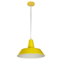 Diva Classic Pendant Lamp Light Interior ES Yellow Angled Dome