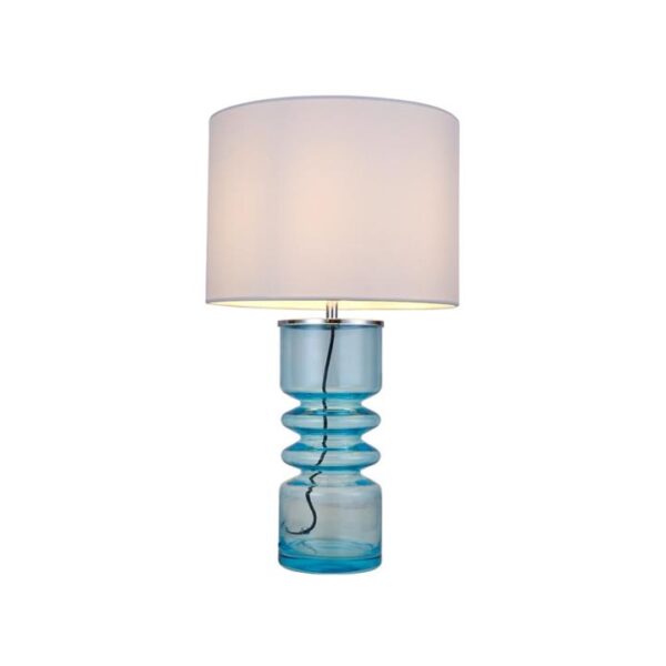 Duchy Modern Elegant Table Lamp Desk Light - Aqua & White