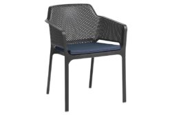 EZ Hospitality Net Outdoor Arm Chair [Denim Pad] - Anthracite