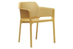 EZ Hospitality Net Outdoor Arm Chair [No Pad] - Mustard