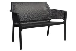EZ Hospitality Net Outdoor Lounge Chair - Bench - Black