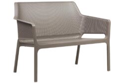 EZ Hospitality Net Outdoor Lounge Chair - Bench - Taupe