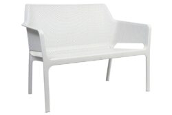 EZ Hospitality Net Outdoor Lounge Chair - Bench - White