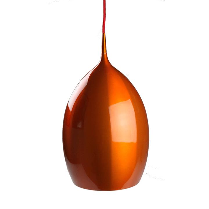 Elena Metal Wine Glass Cord Drop Pendant Light Lamp Reflective Finish - Orange