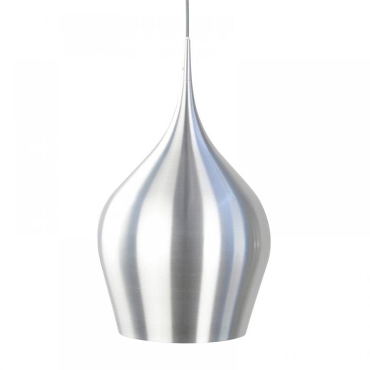 Elias Modern Classic Metal Wine Glass Pendant Light Lamp High Gloss Shiny Finish- Aluminium
