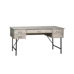 Elle 4-Drawers Office Study Writing Computer Desk 150cm - Washed Grey