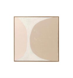 Ellipse Hand Painted Framed Wall Art - Blush by Interior Secrets - AfterPay Available