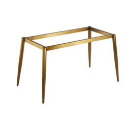 Eniko Rectangular Sintered Stone Dining Table 130cm - Black & Gold