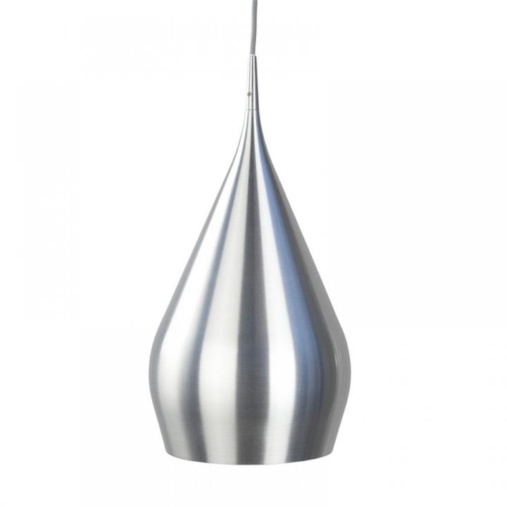 Erissa Modern Classic Sleek Contour Wine Glass Metal Pendant Light Lamp - Aluminium
