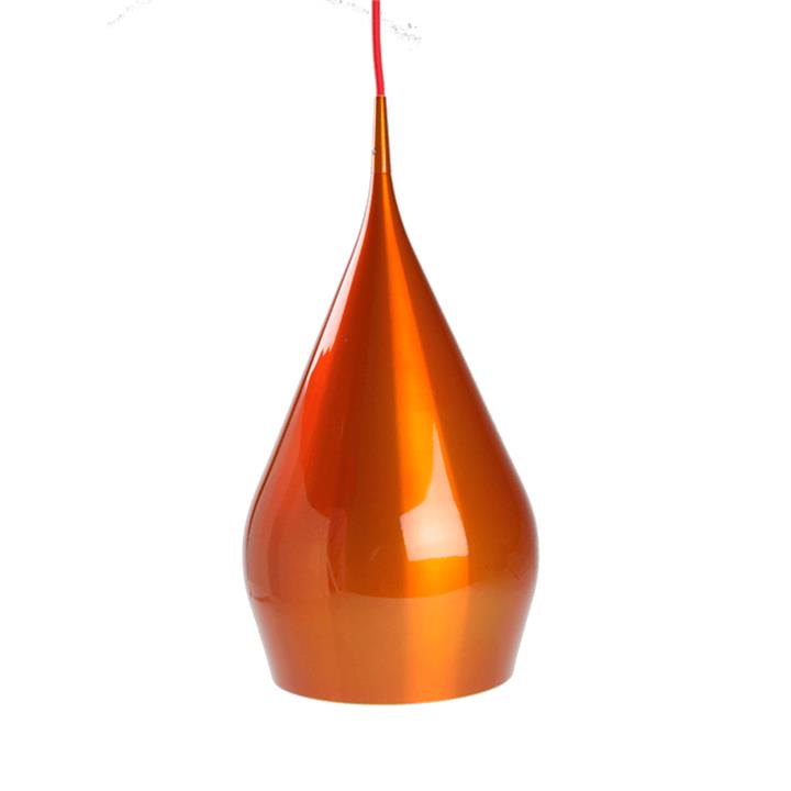Erissa Modern Classic Sleek Contour Wine Glass Metal Pendant Light Lamp - Orange