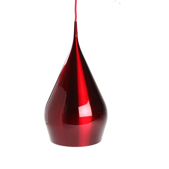 Erissa Modern Classic Sleek Contour Wine Glass Metal Pendant Light Lamp - Red