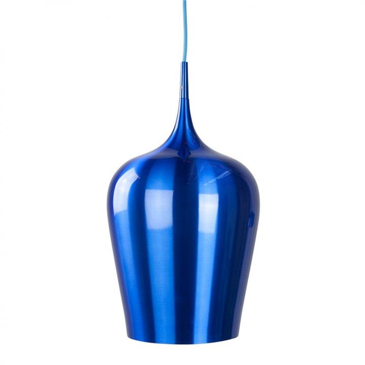 Ernani Metal Wine Glass Cord Drop Pendant Light Lamp High Gloss Finish- Blue