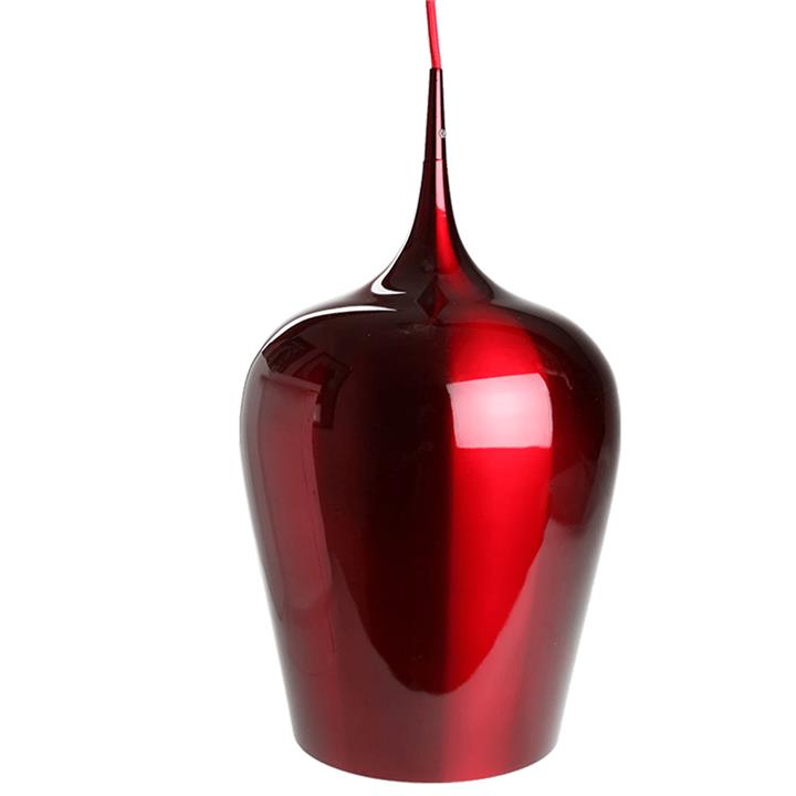 Ernani Metal Wine Glass Cord Drop Pendant Light Lamp High Gloss Finish- Red