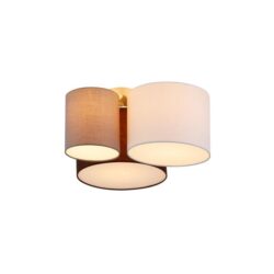 Esmarie 3 Lights Modern Elegant Pendant Lamp Ceiling Light - White / Grey / Brown