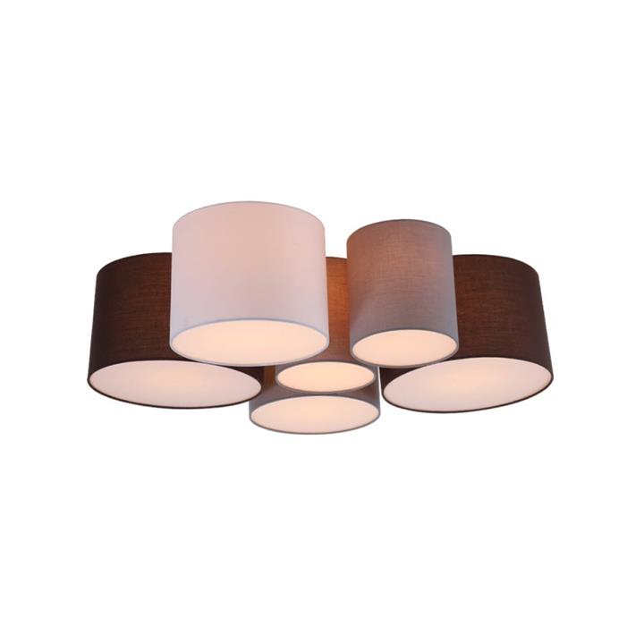 Esmarie 6 Lights Modern Elegant Pendant Lamp Ceiling Light - White / Grey / Brown
