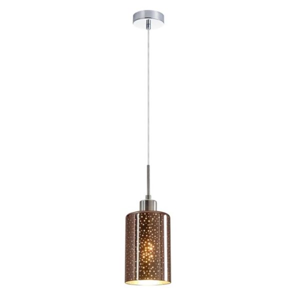 Esme Modern Elegant Pendant Lamp Light Interior ES Copper Glass With Dotted Effect