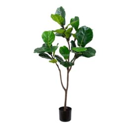 Fiddle Leaf Tree Artificial Fake Plant Decorative 130cm In Pot - Green