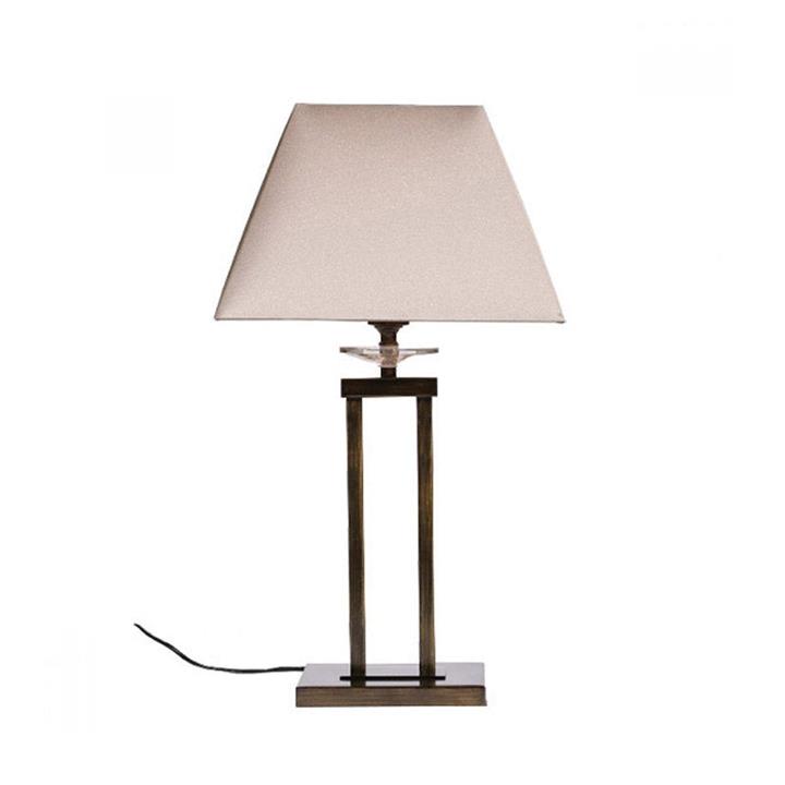 Finnich Classic Table Lamp Fabric Shade - Antique Brass