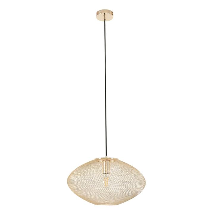 Gela Elegant Contemporary Pendant Lamp Light Interior ES 60W Champagne Gold Large
