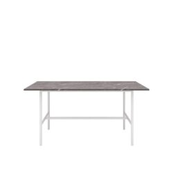 Gemma Rectangular Marble Effect Dining Table 160cm - White