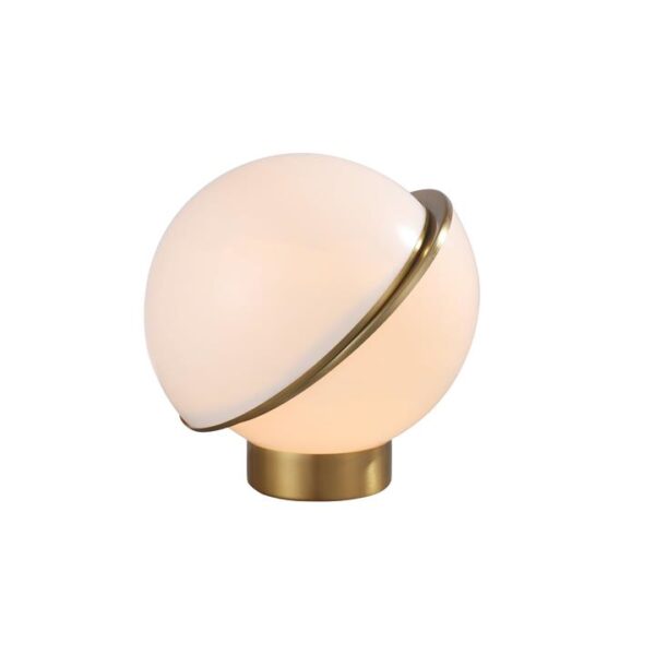 Gigi Modern Futuristic Cylindrical Table Lamp Light Gold White