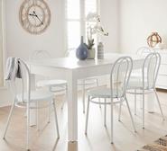 Hamilton 6 Seater Extendable Dining Set With Province Chairs White