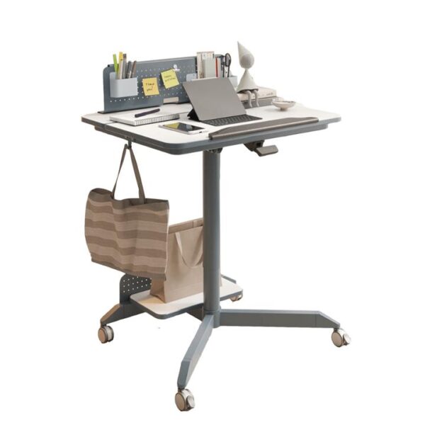 Hamsley Mobile Home Computer Office Sit & Stand Desk With Tilting Desktop - White/Green