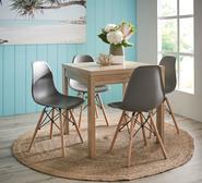 Havana 4 Seater Dining Set With Replica Eames Chairs Grey