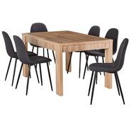 Havana 6 Seater Dining Set With Mambo Chairs Grey