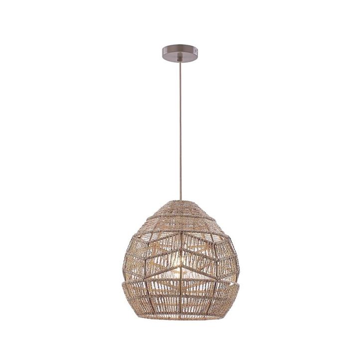Hayes Modern Elegant Pendant Lamp Ceiling Light - Natural Hemp
