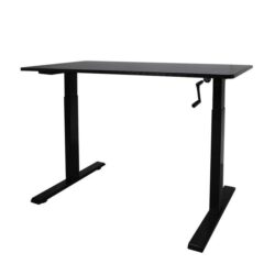 Height Adjustable Desk Office Furniture Manual Sit Stand Table Riser Home Study Black