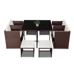 Horrocks 8 Seater Outdoor Dining Set - Brown