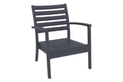 Hospitality Plus Artemis Outdoor Lounge Chair - Luxury Stackable Armchair - Anthracite