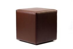 Hospitality Plus Cube Ottoman - Chocolate