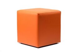 Hospitality Plus Cube Ottoman - Orange