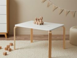 Hudson Kids Rectangular Table - White/Natural
