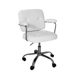 Huggy Faux-Fur Sheeperd Office Task Working Computer Chair - White