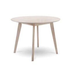 Ingrid Round Wood Dining Table - White Wash