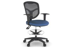 JasonL Ergonomic Chair - Plover Drafting Chair, Mesh Office Chair, Adjustable Arms - Blue