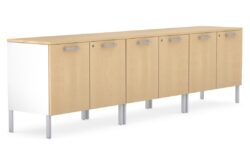 JasonL Executive Credenza Office Storage Cabinet Extra - 2400mm [Silver] - Maple