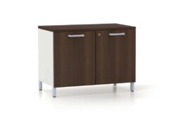 JasonL Executive Credenza Office Storage Cabinet Extra - 800mm [Silver] - Wenge