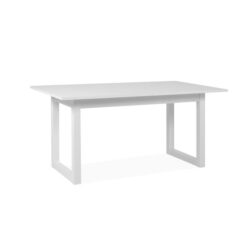 Kavita Modern wooden Extendable Rectangular Kitchen Dining Table 160-200cm - White
