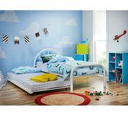 Kids Gecko Single Bed With Trundle White