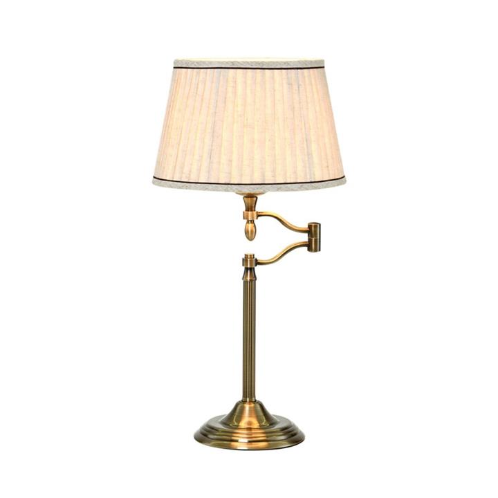 Kira Modern Elegant French Design Table Lamp Desk Light - Brass & Cream