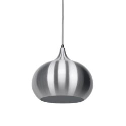 Kirby Inverted Bowl Metal Cord Drop Pendant Light Lamp - Aluminium