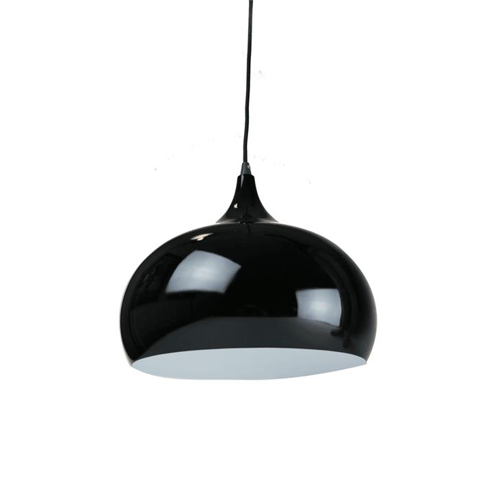 Kirby Inverted Bowl Metal Cord Drop Pendant Light Lamp - Black