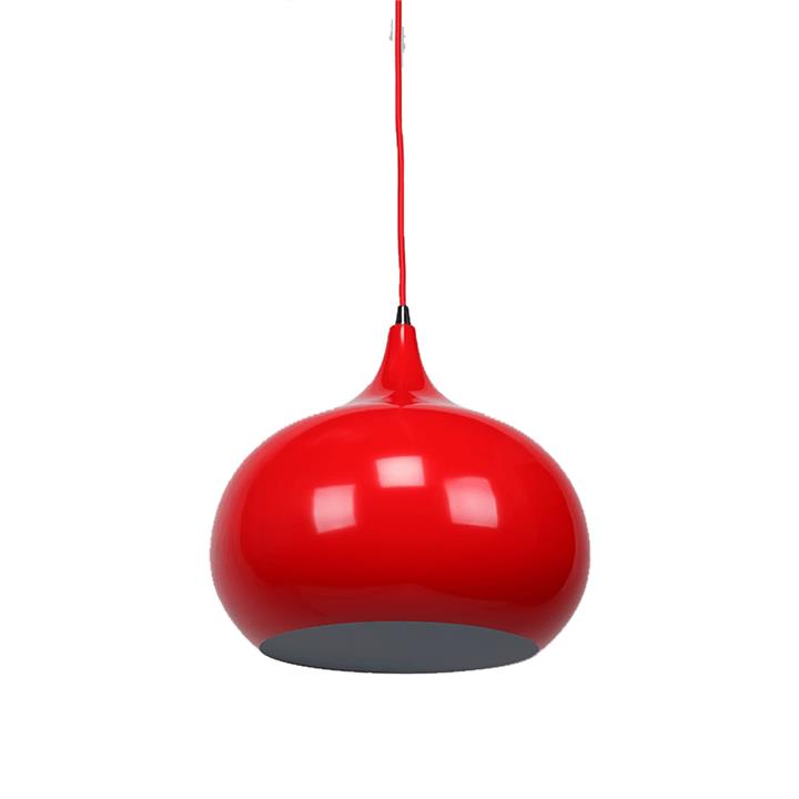Kirby Inverted Bowl Metal Cord Drop Pendant Light Lamp - Flame Red