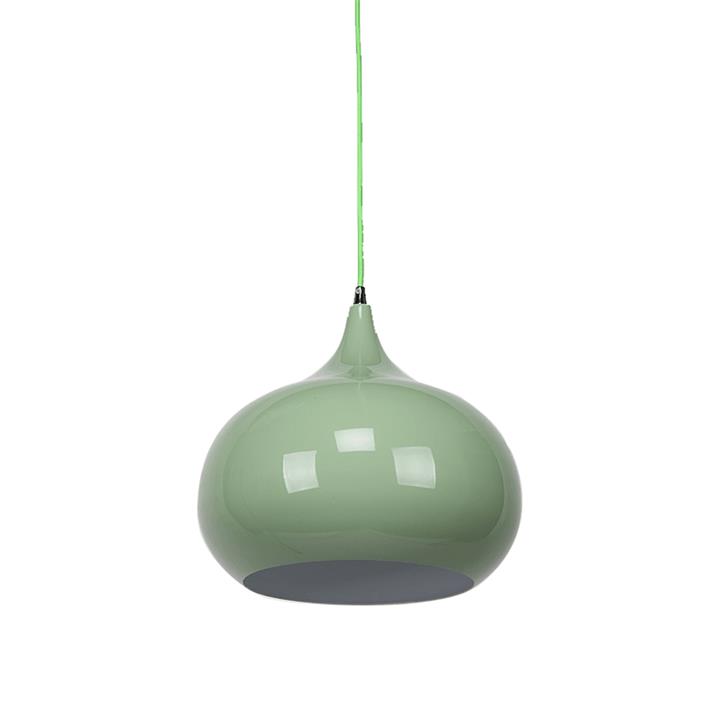 Kirby Inverted Bowl Metal Cord Drop Pendant Light Lamp - Light Green